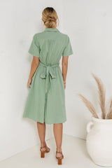 Bennett Collared Dress in Sage