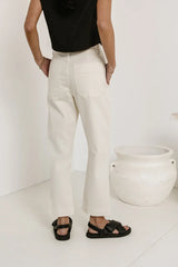 Bella Straight Leg Jeans in Cream