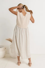 McKensley Contrast Midi Dress