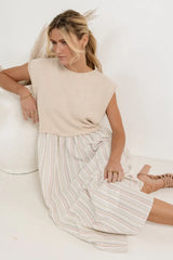 McKensley Contrast Midi Dress