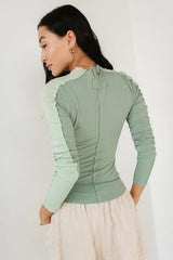 Cleo Ribbed Top in Teal