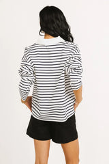 Layla Collared Striped Top