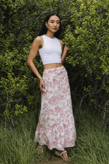 Bastien Floral Skirt in Rust