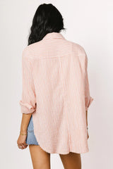 Clementine Striped Button Up