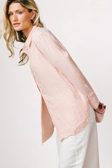 Clementine Striped Button Up