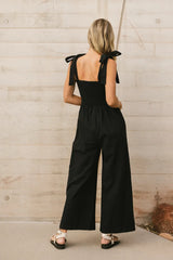 Kaia Crocheted Jumpsuit in Black