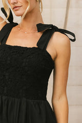 Kaia Crocheted Jumpsuit in Black