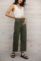 Sadie Wide Leg Pants in Olive