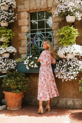 Hyacinth Watercolor Midi Dress