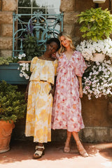 Hyacinth Watercolor Midi Dress