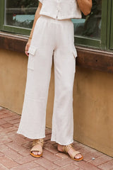 Benji Cotton Gauze Pants in Ecru