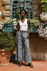 Tallulah Floral Pants in Blue
