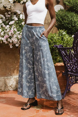 Tallulah Floral Pants in Blue