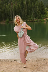 Weekend Warrior Jumpsuit in Pink