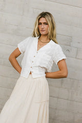 Stacia Textured Button Up