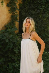 Jovie Contrast Mini Dress in Cream