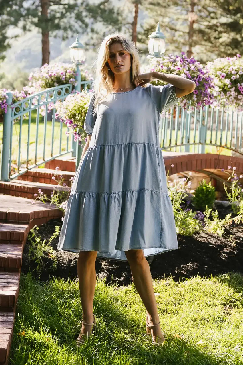 Vinnny Chambray Midi Dress