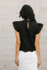 Fia Embroidered Blouse in Black