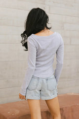 Tycee Fitted Top in Grey