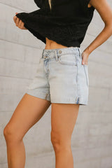 Reya Crossover Denim Shorts