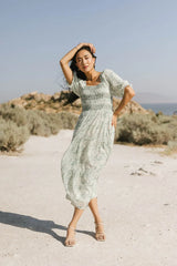 Nadia Smocked Midi Dress