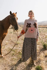 Hartley Floral Sweater in Mocha