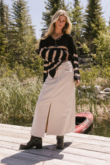 Sambria Corduroy Skirt in Khaki