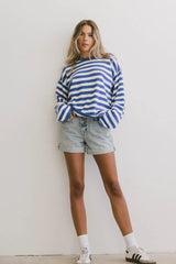 Destinia Striped Top in Blue