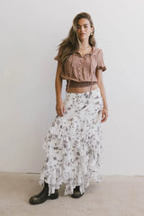 Pax Smocked Blouse in Rust