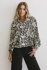 Nona Dolman Sleeve Blouse in Black