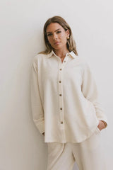 Etta Button Up in Beige