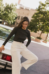 Erin Striped Top in Black