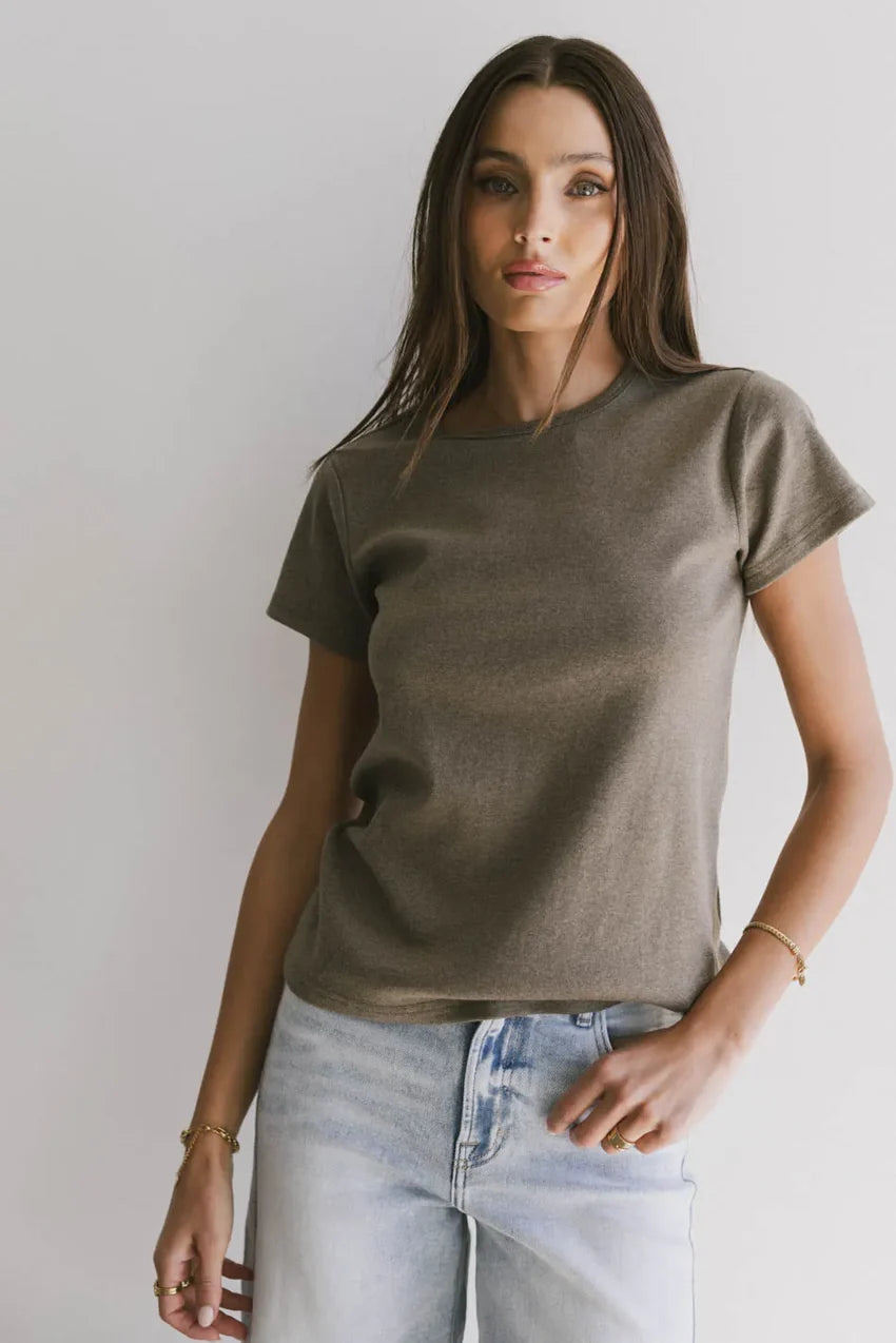 Briony Basic Tee in Olive