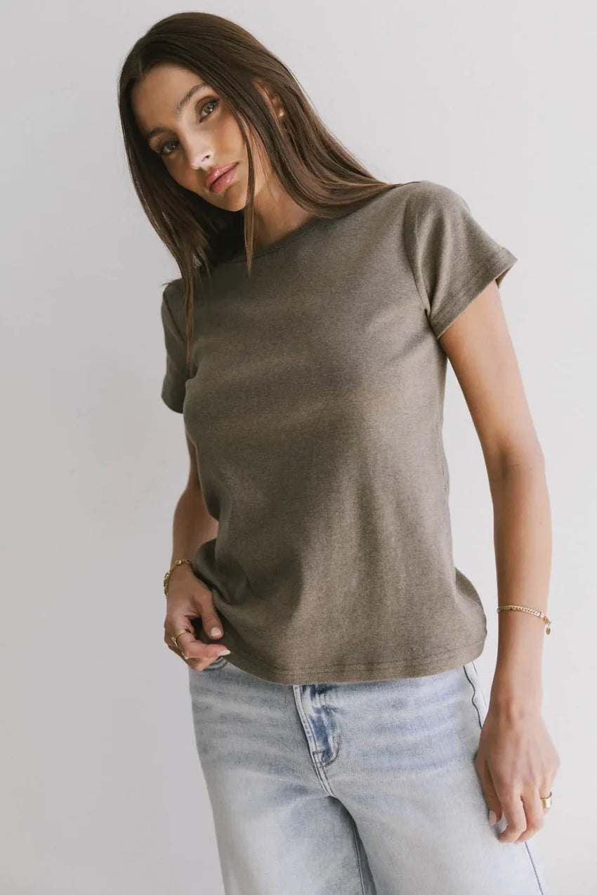 Briony Basic Tee in Olive