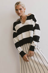 Akari Striped Sweater in Ivory