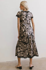 Beatriz Lace Trim Midi Dress