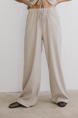 Eslyn Baggy Pants in Taupe