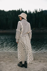 Pippin Plaid Maxi Skirt in Black