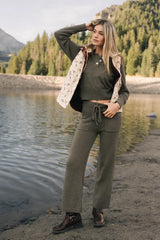 Breck Knit Pants in Olive