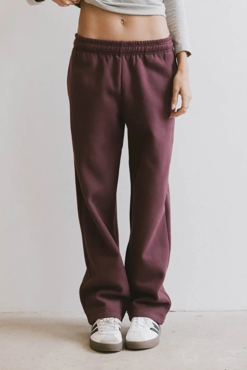 Ezra Sweatpants in Burgundy