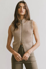 Monroe Zip Up in Mocha