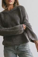 Aveline Knit Sweater in Black
