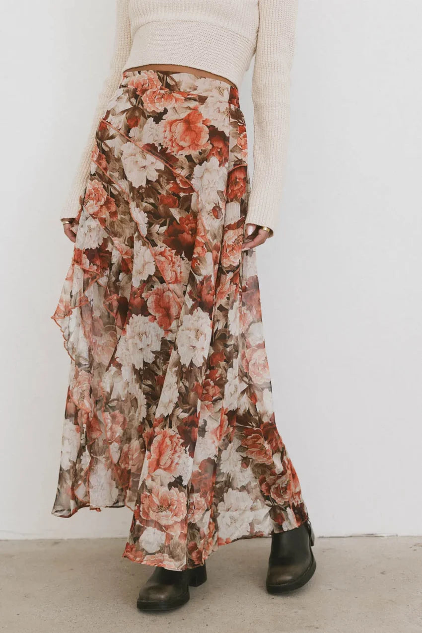 Xavier Printed Mesh Skirt