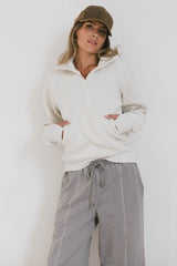 Krista Half Zip in Bone