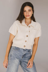Hayes Knit Cardigan in Cream