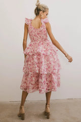 Absedee Floral Midi Dress