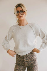 Leony Braided Sweater in Grey