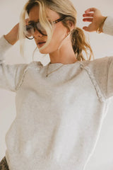 Leony Braided Sweater in Grey