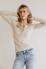 Ivanna Henley Top in Natural