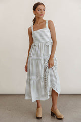 Caroline Striped Midi Dress